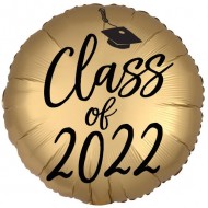 Class of 2022 Gold Graduation Balloon